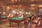 The Billiard Parlour Jean Beraud